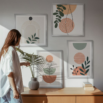 Pripravljena stenska galerija Sodobni rastlinski motivi