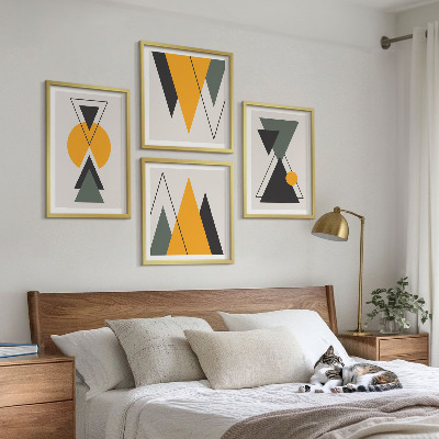 Set 4 slik v okvirju Abstraktne geometrijske oblike