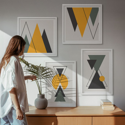 Set 4 slik v okvirju Abstraktne geometrijske oblike