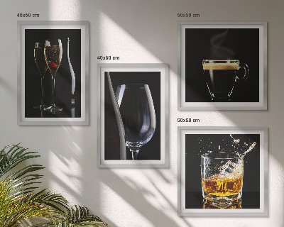 Pripravljena stenska galerija Viski vino šampanjec kava alkohol
