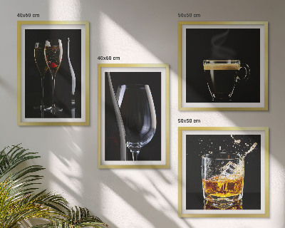 Pripravljena stenska galerija Viski vino šampanjec kava alkohol
