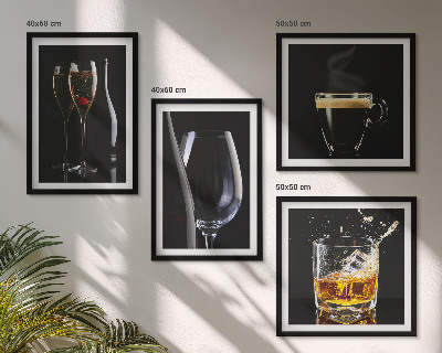 Pripravljena stenska galerija Viski vino šampanjec kava alkohol