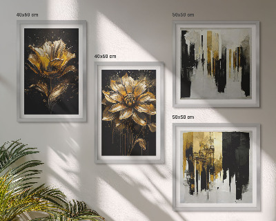 Pripravljena stenska galerija Elegantno moderno cvetje