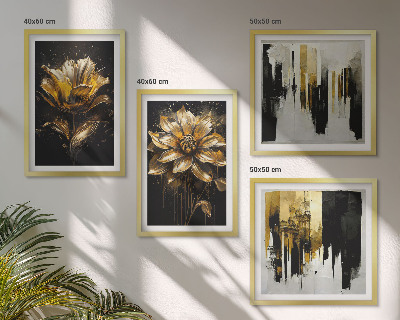 Pripravljena stenska galerija Elegantno moderno cvetje