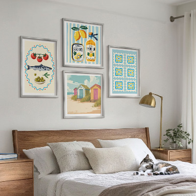 Pripravljena stenska galerija Ilustracije mediteranske kuhinje