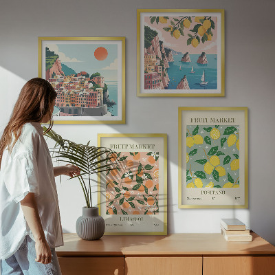 Pripravljena stenska galerija Agrumi italijanskih tropov