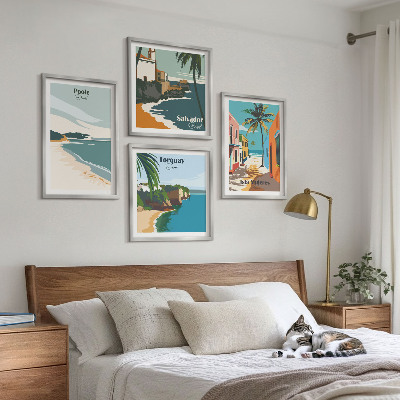 Pripravljena stenska galerija Tropske plaže in palme