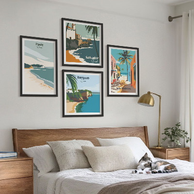 Pripravljena stenska galerija Tropske plaže in palme