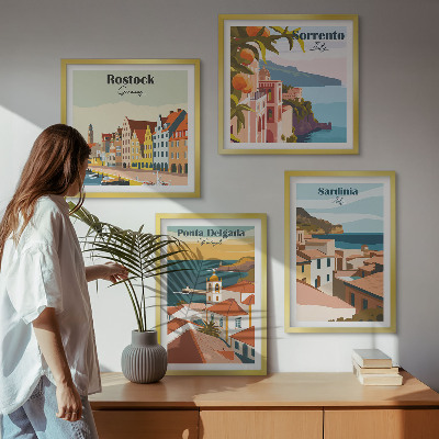 Komplet slik nad zofo Pogledi na evropska pristanišča