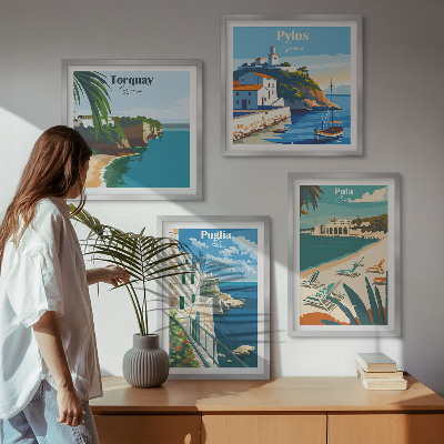 Set 4 slik v okvirju Turistične obmorske pokrajine