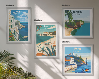 Set 4 slik v okvirju Turistične obmorske pokrajine