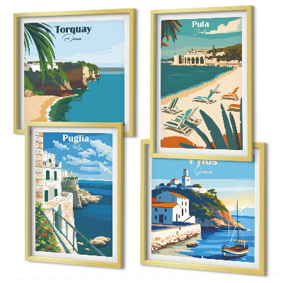 Set 4 slik v okvirju Turistične obmorske pokrajine