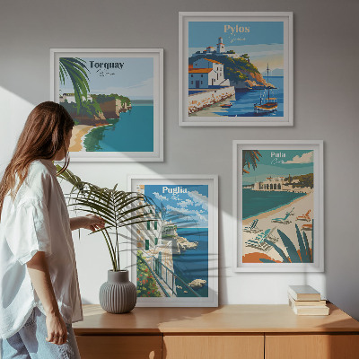 Set 4 slik v okvirju Turistične obmorske pokrajine