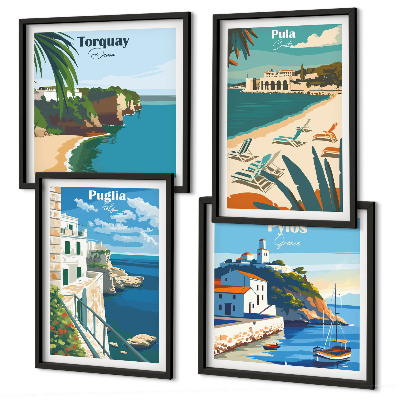 Set 4 slik v okvirju Turistične obmorske pokrajine