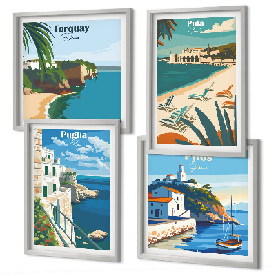 Set 4 slik v okvirju Turistične obmorske pokrajine
