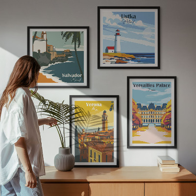 Pripravljena stenska galerija Razgledi na znane kraje ob morju