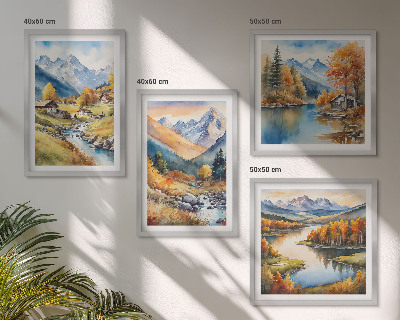 Set 4 slik v okvirju Jesenske pokrajine narave