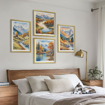 Set 4 slik v okvirju Jesenske pokrajine narave
