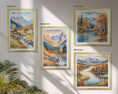 Set 4 slik v okvirju Jesenske pokrajine narave