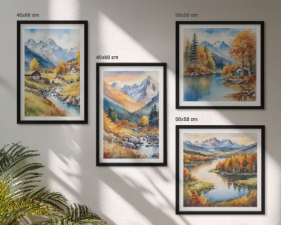 Set 4 slik v okvirju Jesenske pokrajine narave