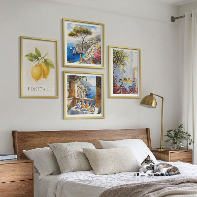 Pripravljena stenska galerija Pogledi na arhitekturo limone v Positanu