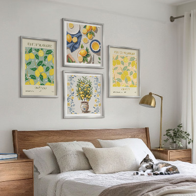 Set 4 slik v okvirju Citrusi Italija