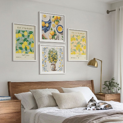 Set 4 slik v okvirju Citrusi Italija