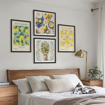 Set 4 slik v okvirju Citrusi Italija