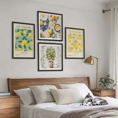 Citrusi Italija komplet 4 slik v okvirju