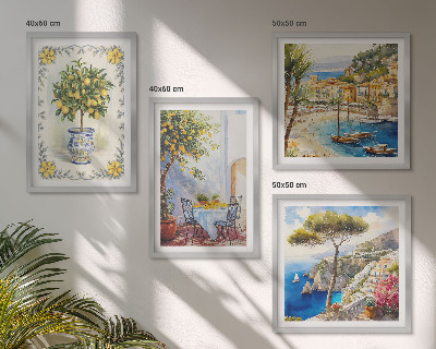 Pripravljena stenska galerija Pogled na morje limonovcev