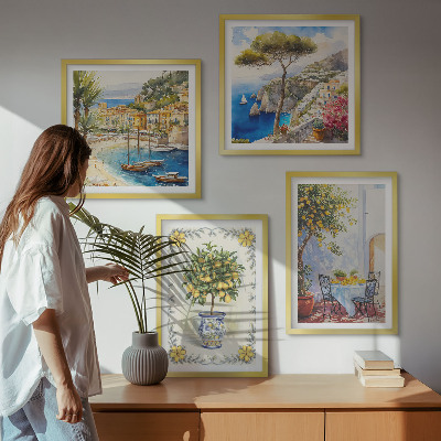 Pripravljena stenska galerija Pogled na morje limonovcev