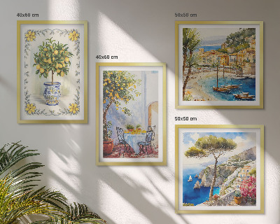 Pripravljena stenska galerija Pogled na morje limonovcev
