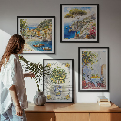 Pripravljena stenska galerija Pogled na morje limonovcev