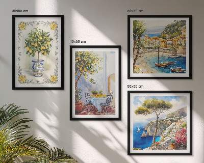 Pripravljena stenska galerija Pogled na morje limonovcev
