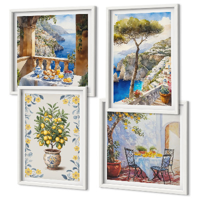 Pripravljena stenska galerija Slike morskega limoninega drevesa