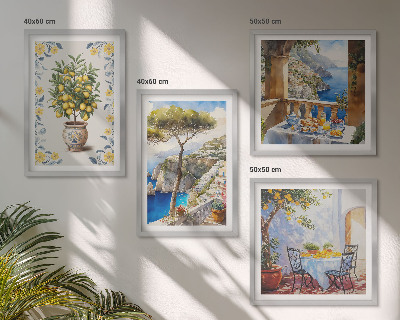 Pripravljena stenska galerija Slike morskega limoninega drevesa