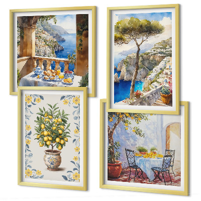 Pripravljena stenska galerija Slike morskega limoninega drevesa