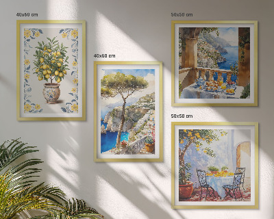 Pripravljena stenska galerija Slike morskega limoninega drevesa