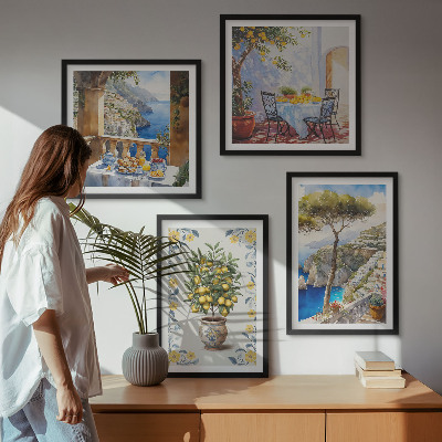 Pripravljena stenska galerija Slike morskega limoninega drevesa