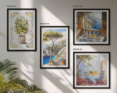 Pripravljena stenska galerija Slike morskega limoninega drevesa