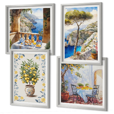 Pripravljena stenska galerija Slike morskega limoninega drevesa