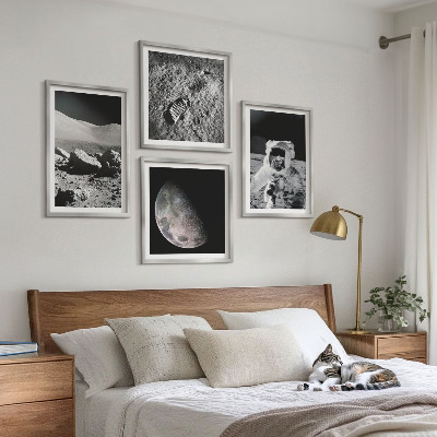 Komplet slik nad zofo Odtis astronavta na Luni