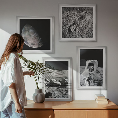 Komplet slik nad zofo Odtis astronavta na Luni