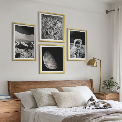 Komplet slik nad zofo Odtis astronavta na Luni