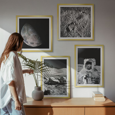 Komplet slik nad zofo Odtis astronavta na Luni