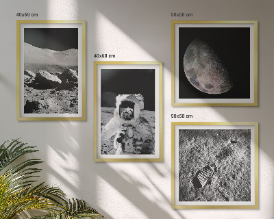 Komplet slik nad zofo Odtis astronavta na Luni