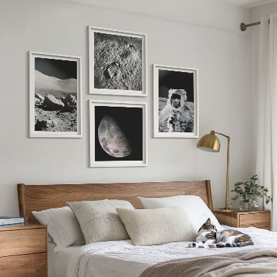 Komplet slik nad zofo Odtis astronavta na Luni