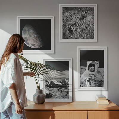 Komplet slik nad zofo Odtis astronavta na Luni