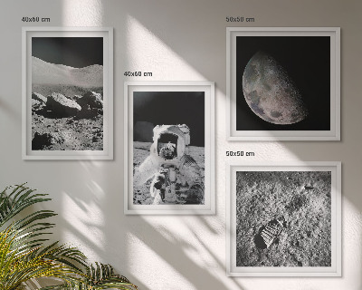Komplet slik nad zofo Odtis astronavta na Luni
