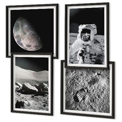 Komplet slik nad zofo Odtis astronavta na Luni